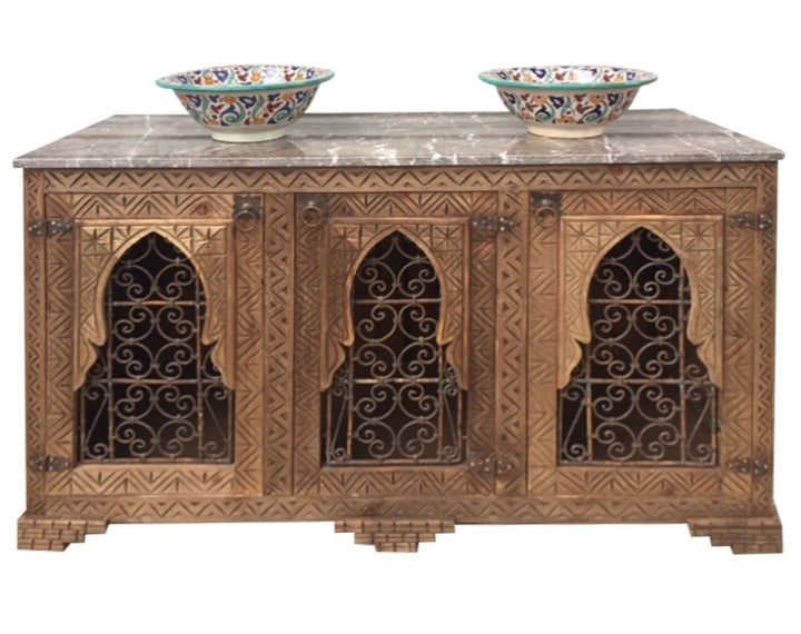 Moorish cabinet vanity sink