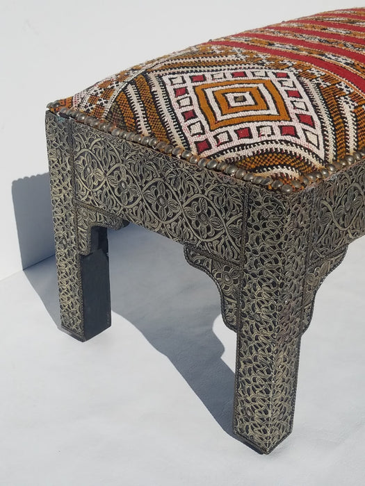 Kilim silver bench