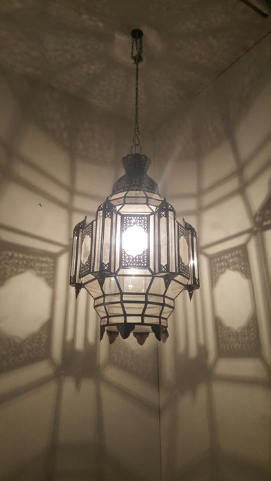 Moorish Clear glass rustic lantern