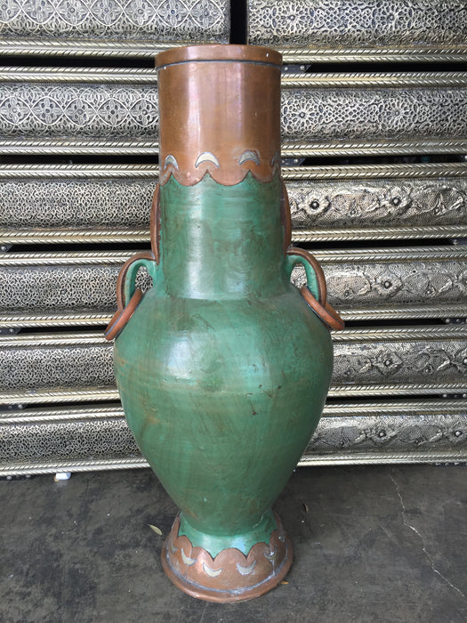 Touareg green vintage vase