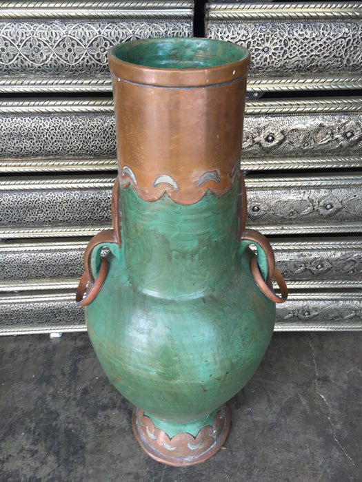 Touareg green vintage vase