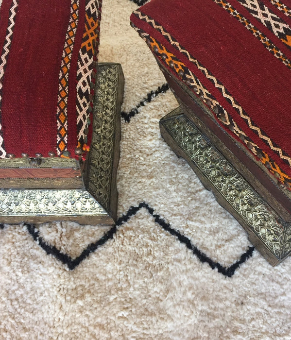 Vintage kilim ottoman