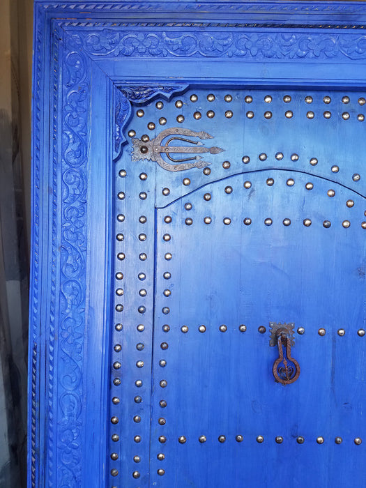 Large moorish blue door