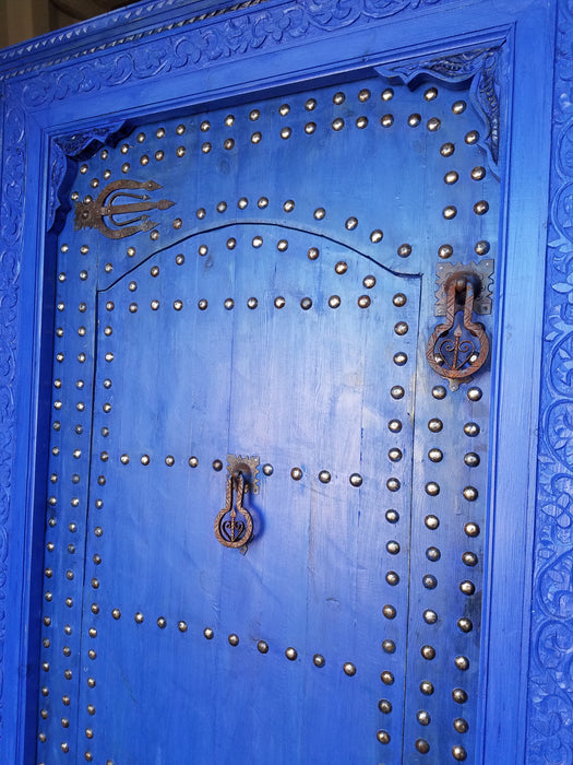 Large moorish blue door