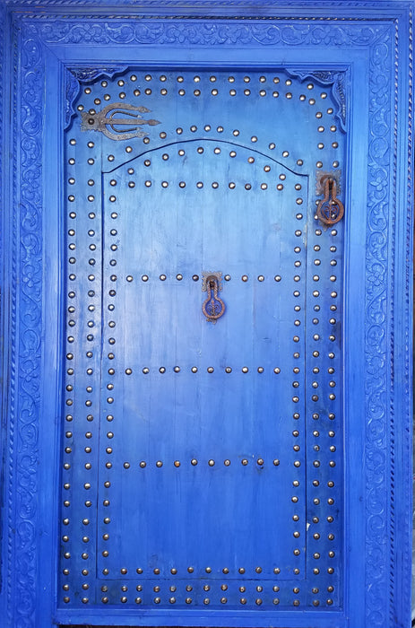 Large moorish blue door
