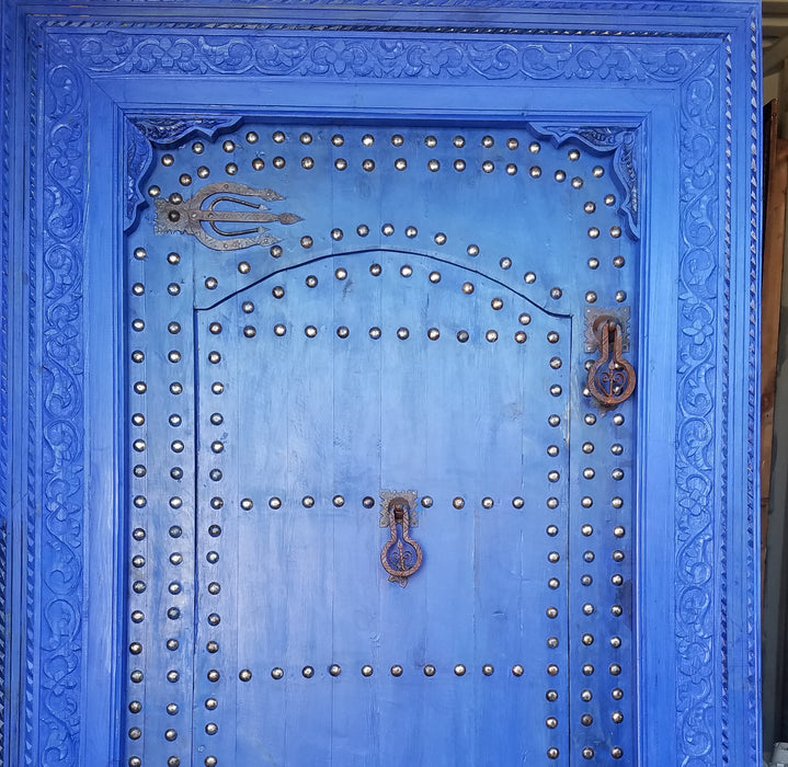 Large moorish blue door