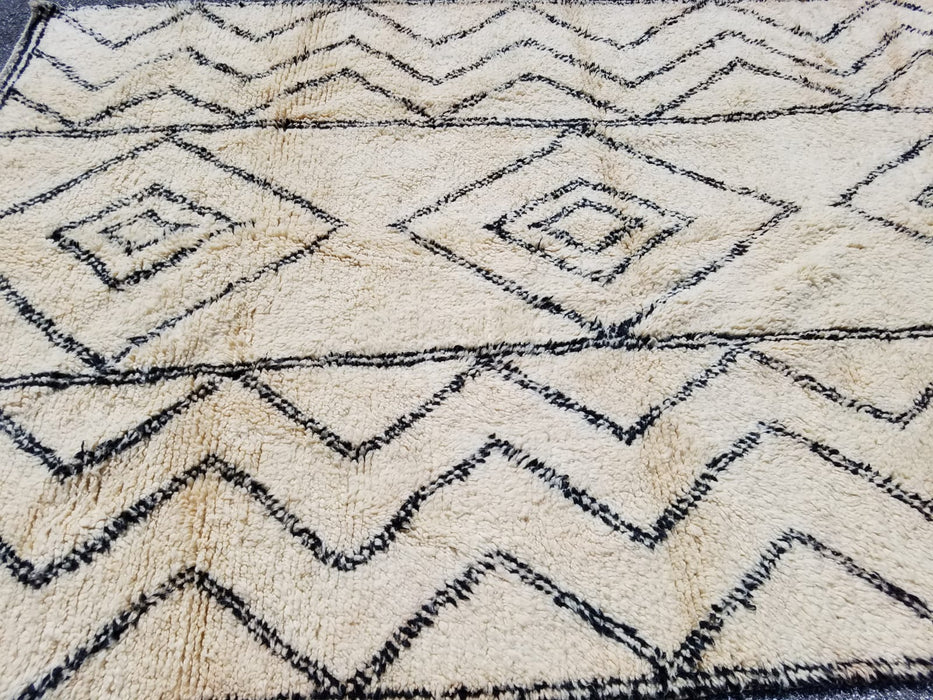 Beige handwoven berber carpet