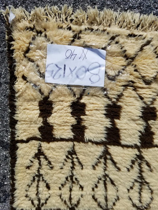 9ft9 by 6ft6 vintage beni Ourain carpet