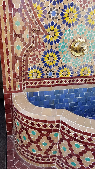 Alhambra mosaic tile fountain