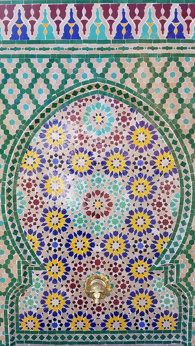 Andalusia mosaic tile fountain
