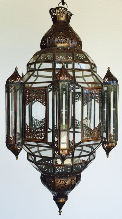 Clear glass rustic lantern
