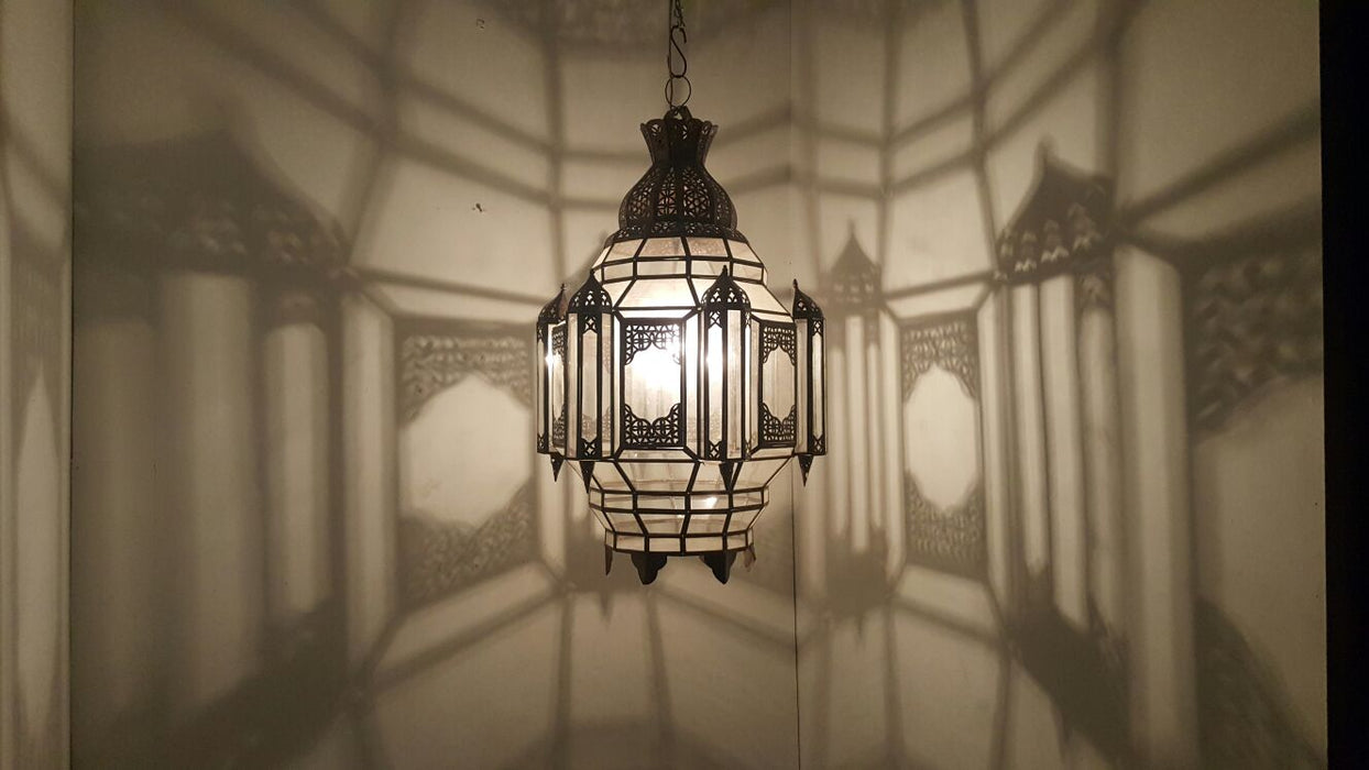 Moorish Clear glass rustic lantern